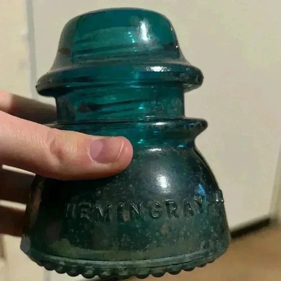 Blue And green Mix Hemingray- 42, Made In The Usa Insulator - Picture 11 of 12